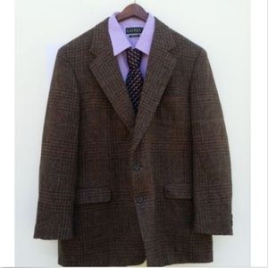 Hickey Freeman Brown Windowpane Sport Coat - 44R